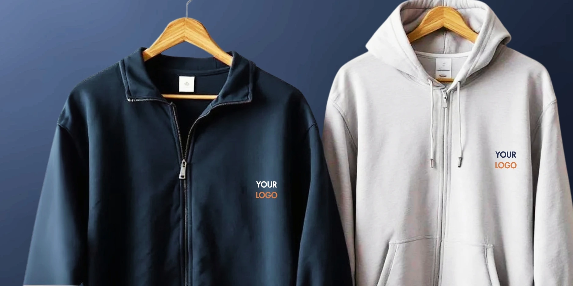 Outerwear, including jackets and hooded sweatshirts.