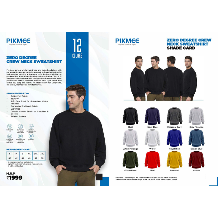 PIKMEE ZERO DEGREE  CREW NECK Sweatshirt