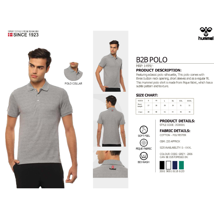 Solid Polo Polycotton Tshirt