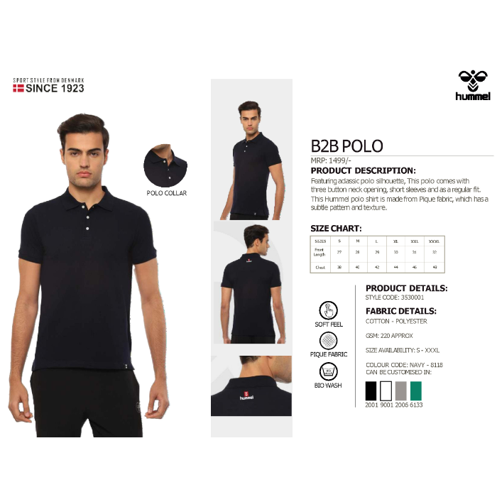 Solid Polo Polycotton Tshirt
