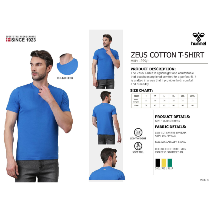 Zeus Polo Cotton Round Neck Tshirt
