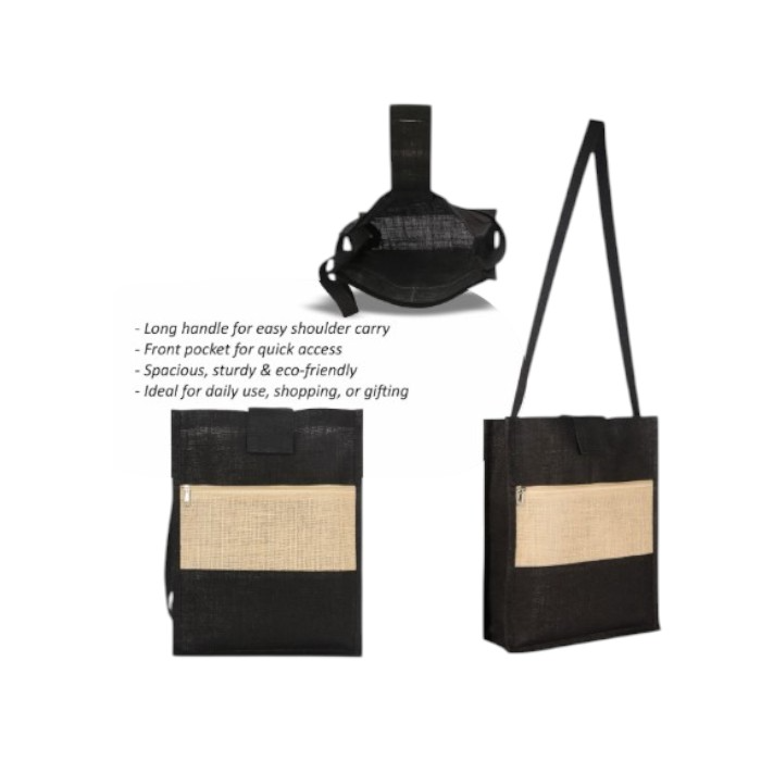 Long Shoulder Handle Black - 12x3.15x15.35 in