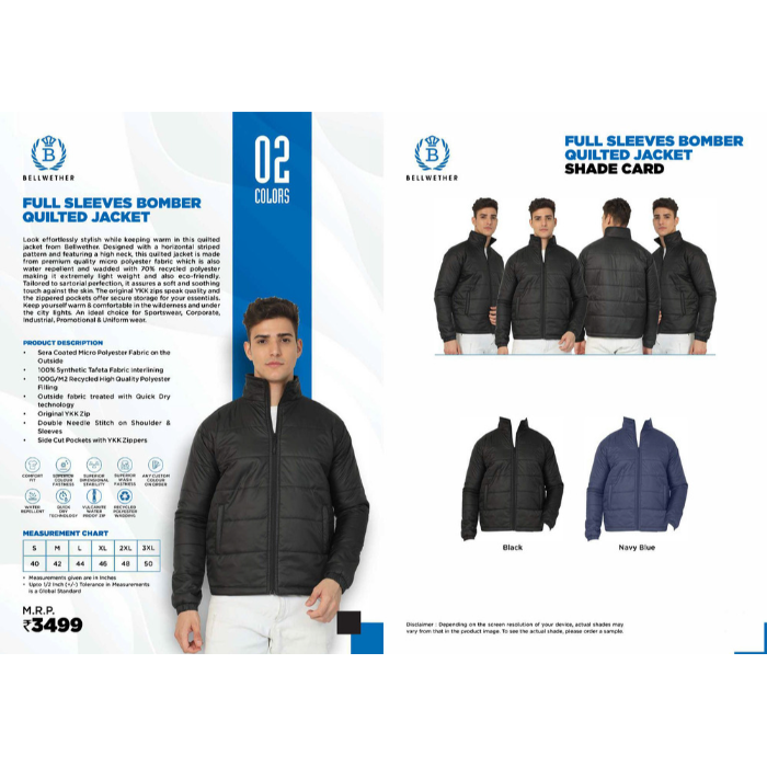 BELLWETHER FULL SLEEVES BOMBER Quilted Jacket