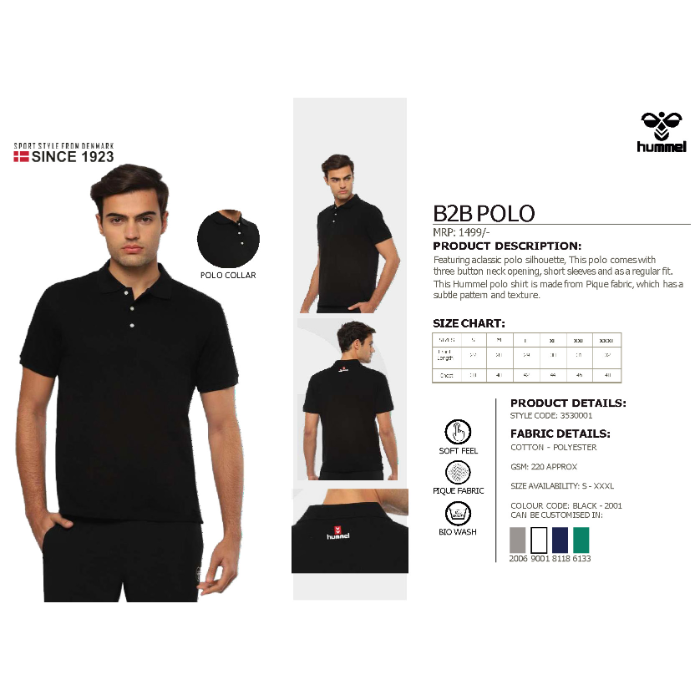 Solid Polo Polycotton Tshirt