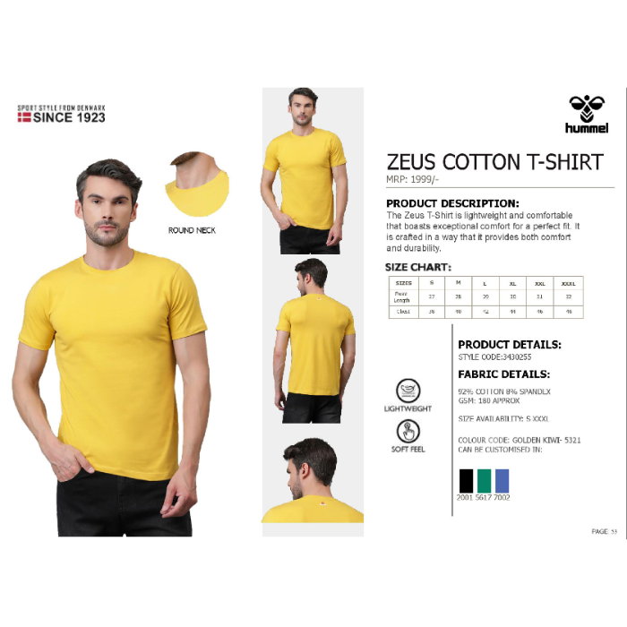 Zeus Polo Cotton Round Neck Tshirt