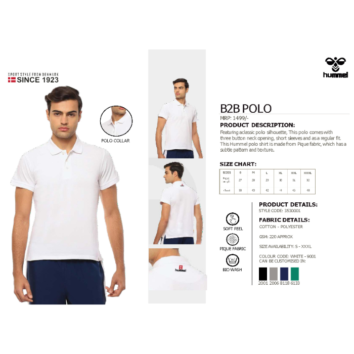 Solid Polo Polycotton Tshirt