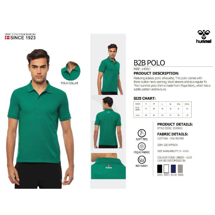 Solid Polo Polycotton Tshirt