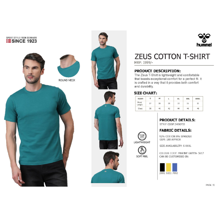 Zeus Polo Cotton Round Neck Tshirt