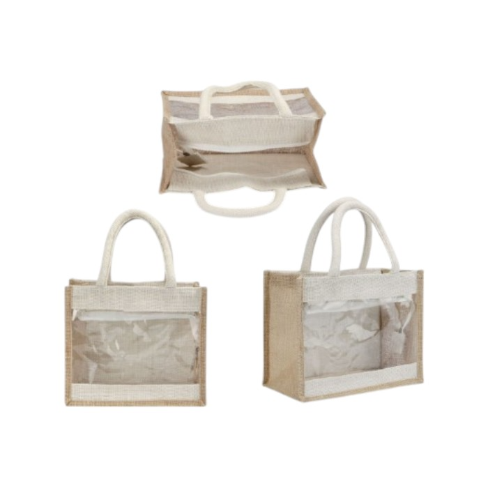 Medium Window Jute Bag - 8x10x5 in